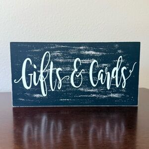 Black/Gray Wooden Gifts & Cards Sign